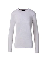 Metallic Jersey Long-Sleeve Top