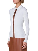 Ribbed Silk & Cotton-Blend Cardigan