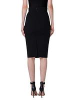 Double-Face Wool Pencil Skirt