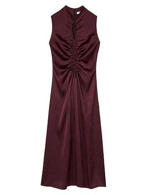 Draped Satin Effect Dress