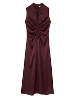 Draped Satin Effect Dress