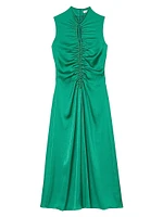 Draped Satin Effect Dress