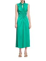 Draped Satin Effect Dress