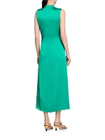 Draped Satin Effect Dress