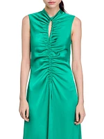Draped Satin Effect Dress