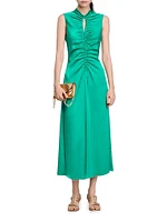Draped Satin Effect Dress