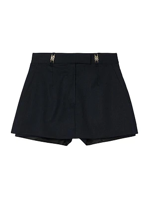 Skort with Decorative Belt Loops