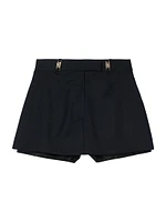 Skort with Decorative Belt Loops