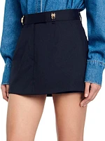 Skort with Decorative Belt Loops