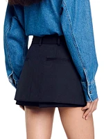 Skort with Decorative Belt Loops