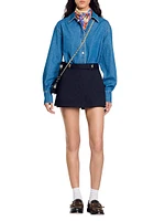 Skort with Decorative Belt Loops