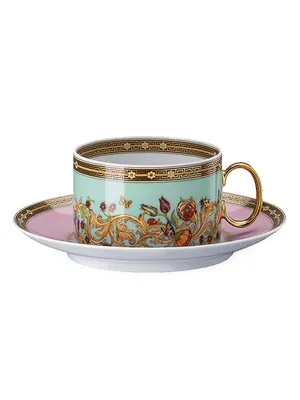 Rosenthal Meets Versace Butterfly Garden Teacup & Saucer Set