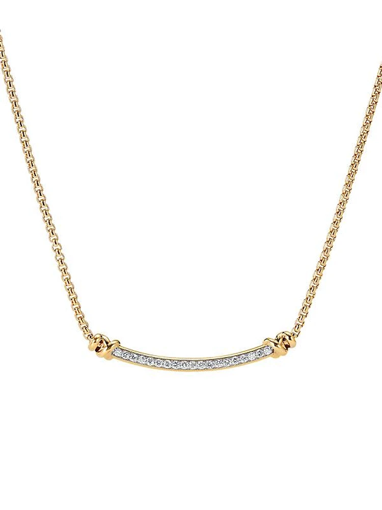 Helena Necklace In 18K Yellow Gold With Diamonds