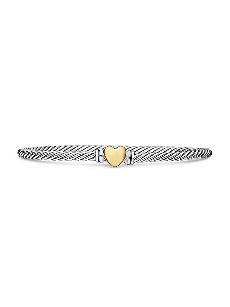 Cable Collectibles Heart Bracelet in Sterling Silver