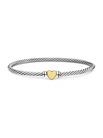 Cable Collectibles Heart Bracelet in Sterling Silver