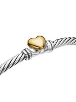 Cable Collectibles Heart Bracelet in Sterling Silver