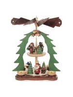 Dregeno Two-Tier Christmas Wood Pyramid