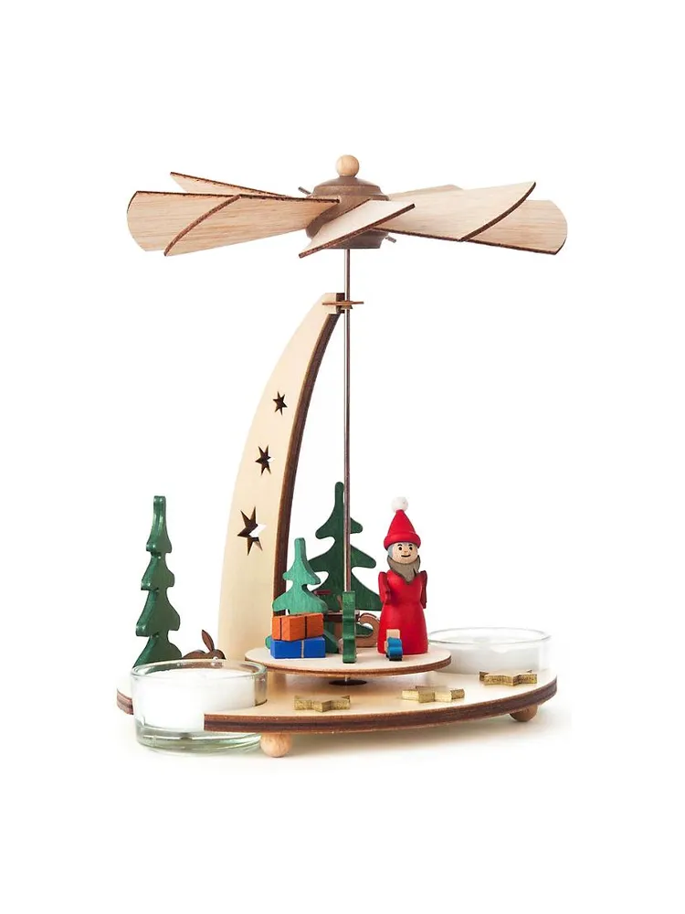 Dregeno Santa & Toys In Forest Wood Pyramid