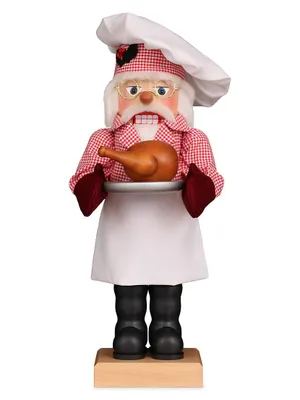 Christian Ulbricht Premium Chef Santa With Turkey Nutcracker