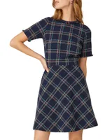 Lana Plaid Fray Dress