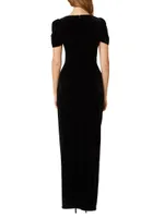 Ada Velvet Studden Column Dress