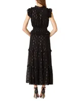 Maren Clip-Dot Midi-Dress