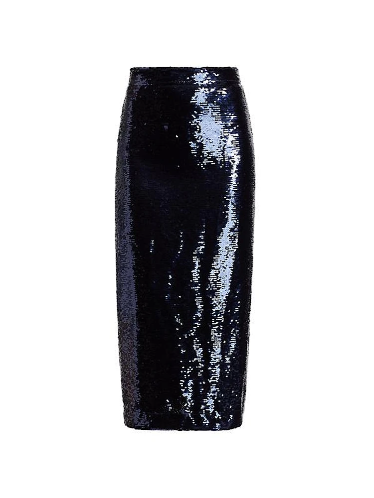 Kori Sequin Pencil Midi-Skirt