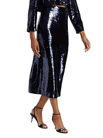 Kori Sequin Pencil Midi-Skirt