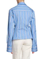Ruban Stripe Button-Front Shirt