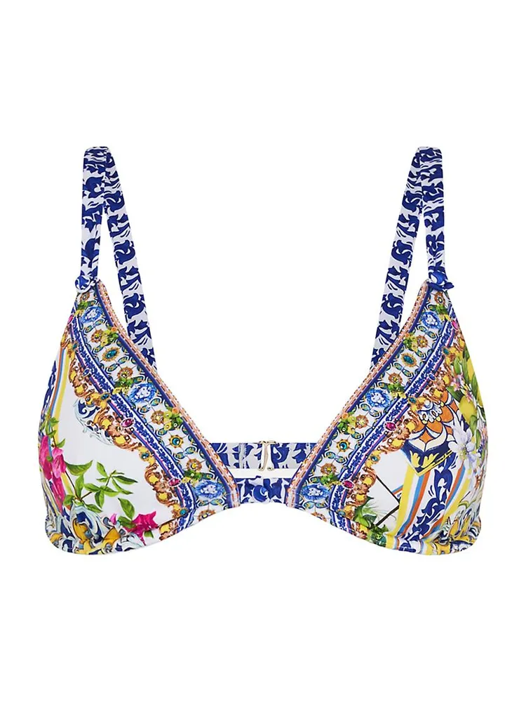 Printed Underwire Bikini Top