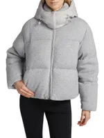 Tessy-K Down Cashmere-Blend Puffer Jacket