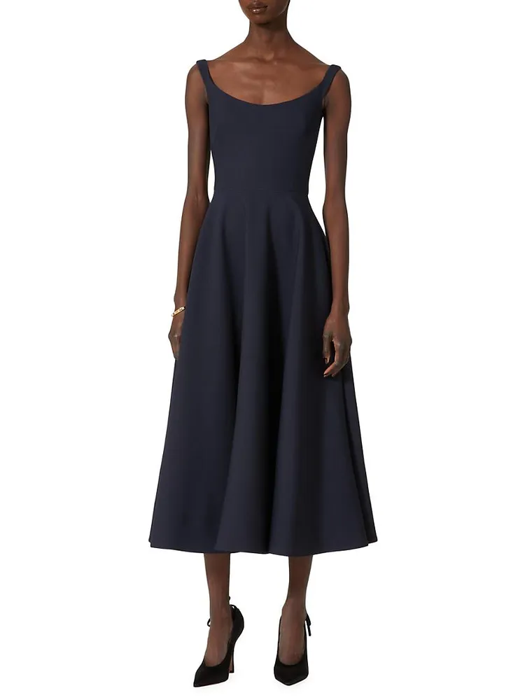 Crepe Couture Midi Dress