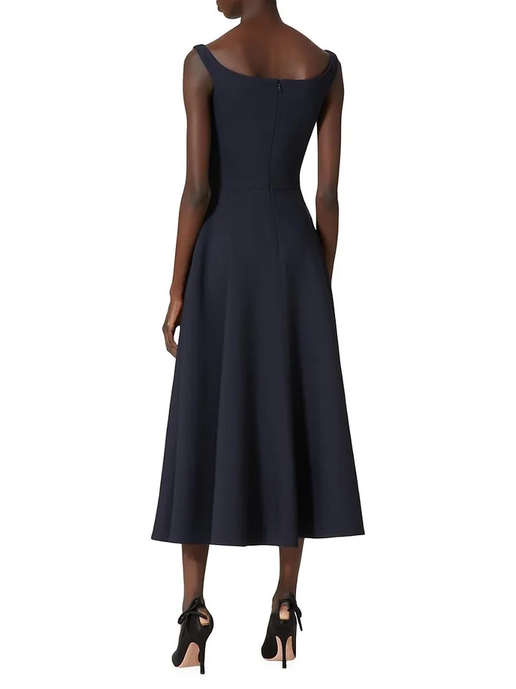 Crepe Couture Midi Dress