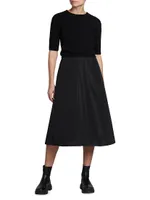 Archivio Classico Mixed Media Midi-Dress