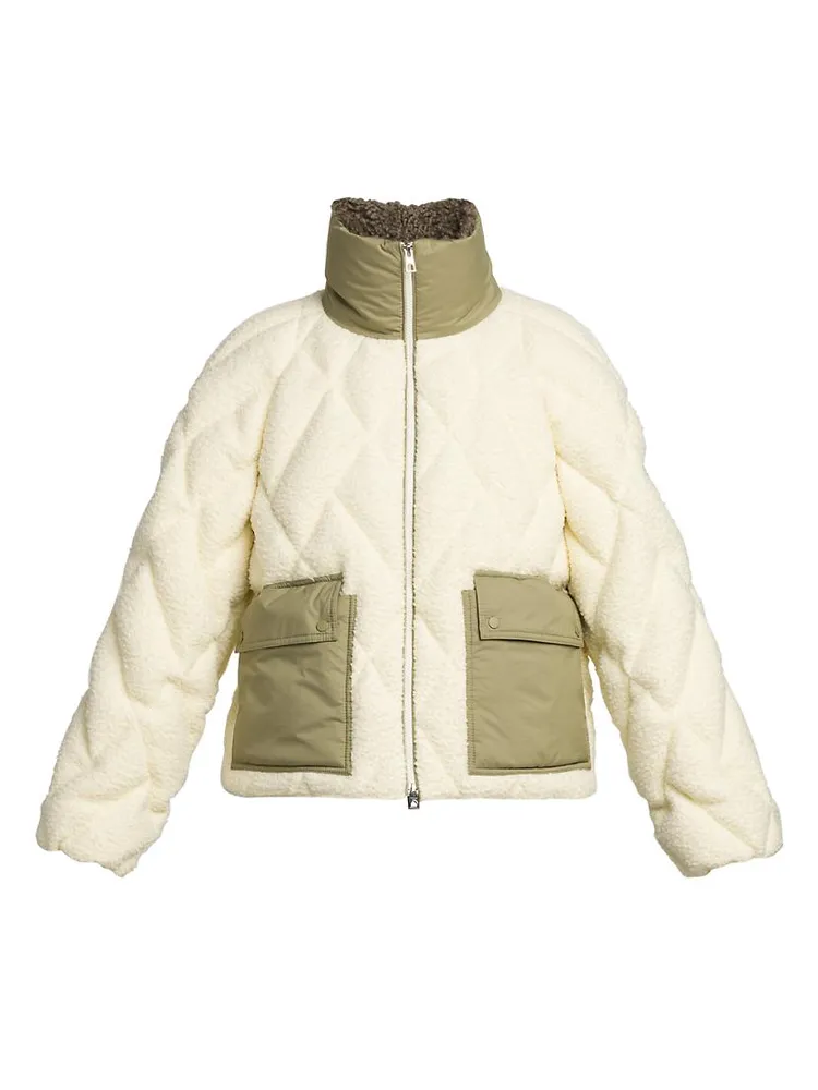 MARISSA REVERSIBLE QUILTED SHERPA JACKET