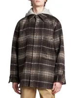 Plaid Hooded Flannel Shirt