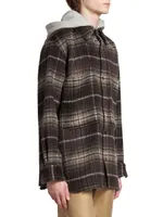 Plaid Hooded Flannel Shirt