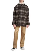 Plaid Hooded Flannel Shirt