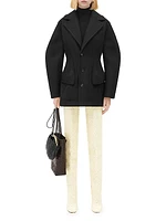 Sculpt Felted Wool-Blend Coat