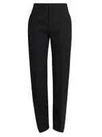 Curved Wool Trousers