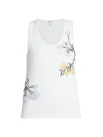 Floral Embroidered Tank