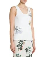 Floral Embroidered Tank