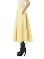 Compact Wool Midi-Skirt