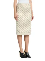 Fish Scale Wool Midi-Skirt