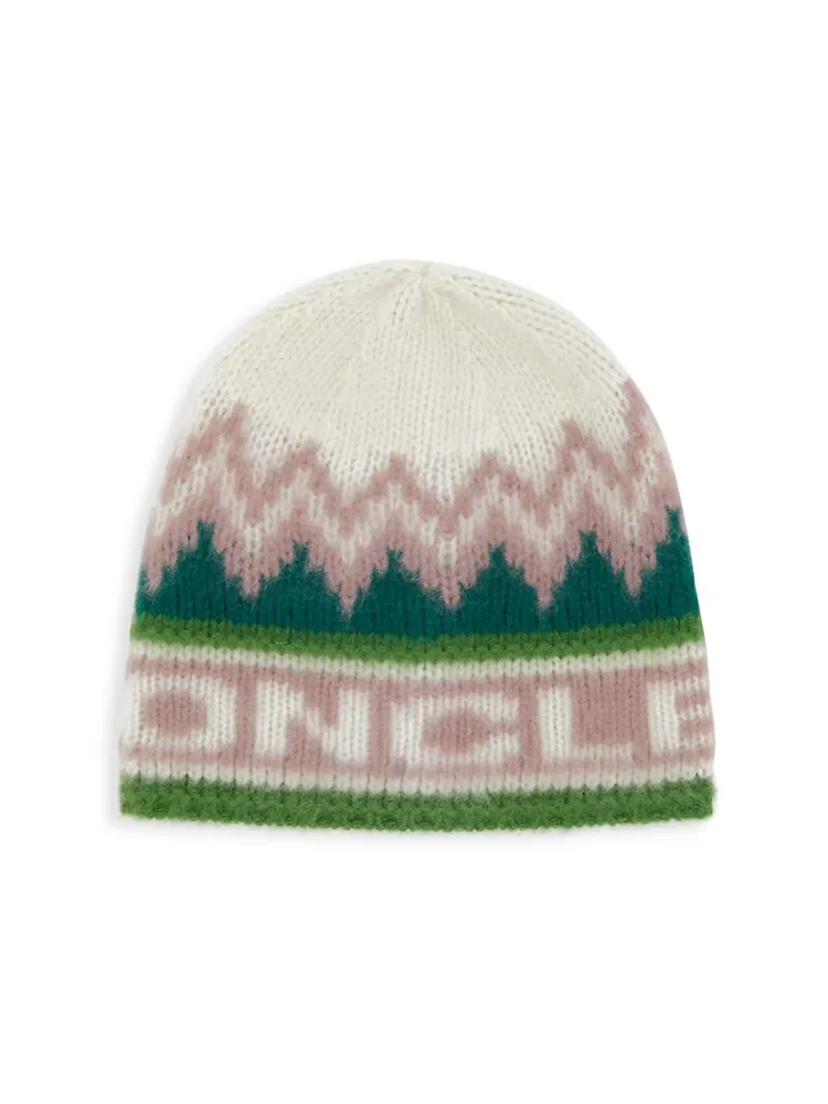 Wool Logo Chevron-Stripe Beanie