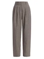 Dolly Houndstooth Pleat Trousers