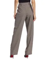 Dolly Houndstooth Pleat Trousers
