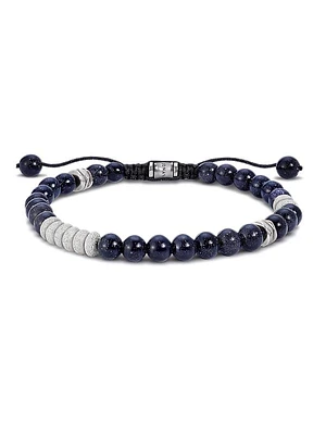 Park Avenue Morgan Blue Goldstone & Sterling Silver Adjustable Bracelet