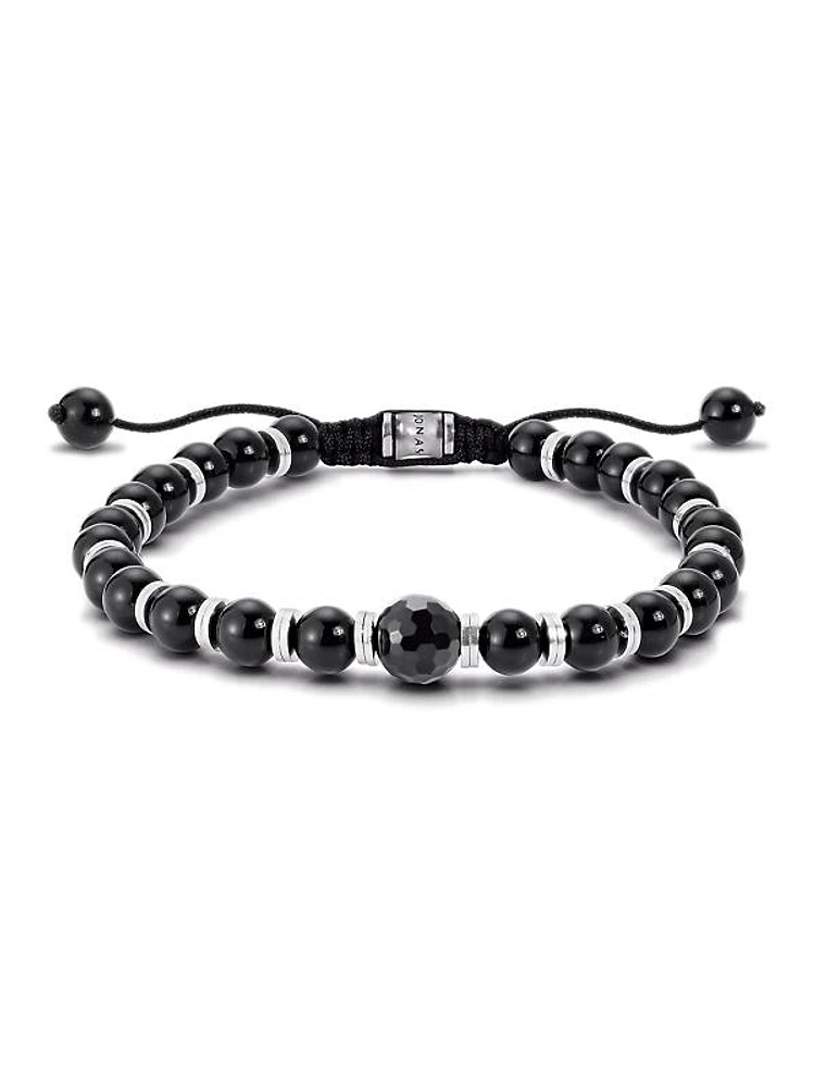 Park Avenue Onyx & Sterling Silver Beaded Bracelet