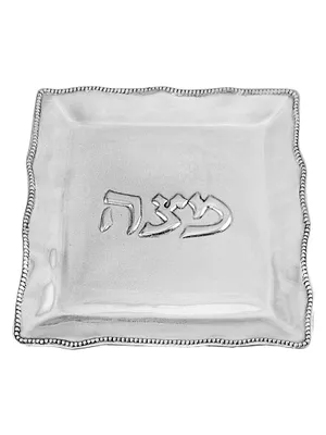 Judaica Pearl Matza Plate